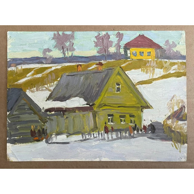 Домик зимой