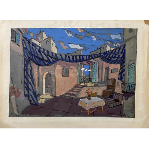 Картина Внутренний дворик, художник Гусева Тамара Петровна