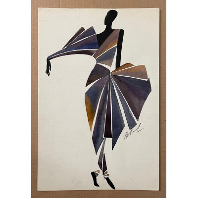 Эскиз платья для вечера