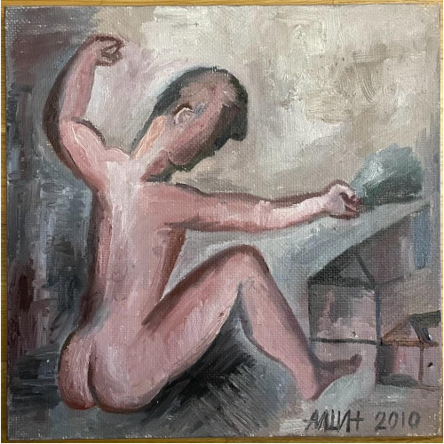 Картина "В бане с веником"