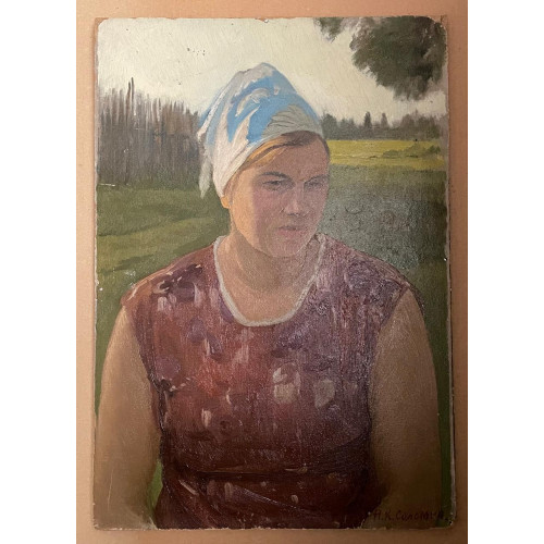 Картина Соседка, художник Соломин Николай Константинович