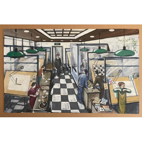 Картина Сцена из кино, художник Неизвестный художник