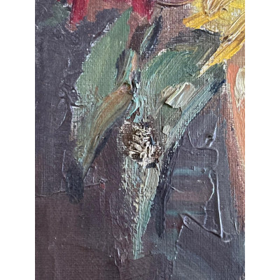 Букет в расписной вазе