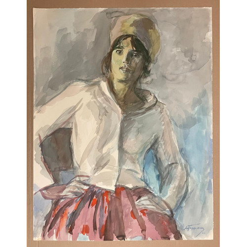 Картина Портрет девушки 1968 год, художник Горшман Мендель Хаимович