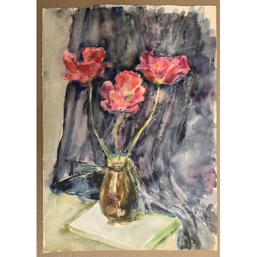 Картина Цветы в стеклянной вазе, художник Солодовникова Наталья Александровна