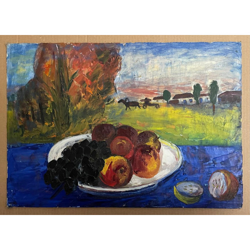 Натюрморт с чёрном виноградом 1980 г