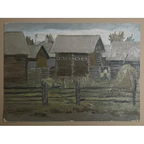 Картина Заготовка сена, художник Запечнов Геннадий Семенович