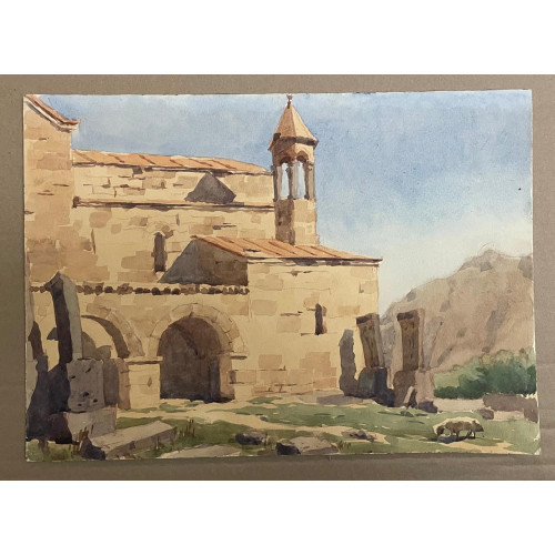 Картина Среди гор и истории, художник Романовский В. М.