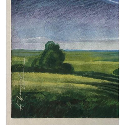 Над рекой твой след