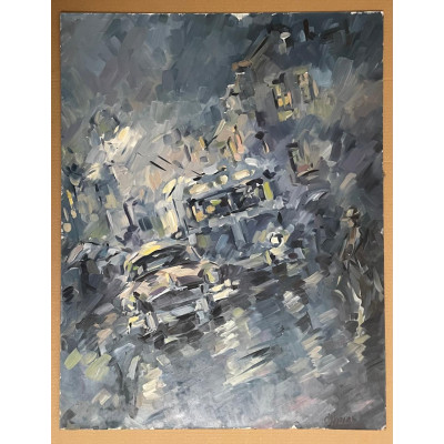 Дождливый вечер по дороге в театре