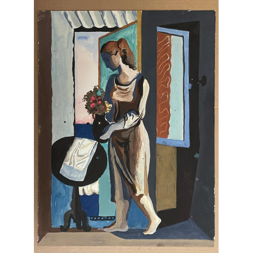 Картина Девушка с цветами, художник Кулаков Вадим Алексеевич