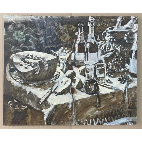 Картина Натюрморт с шампанским, художник Витинг Николай Иосифович