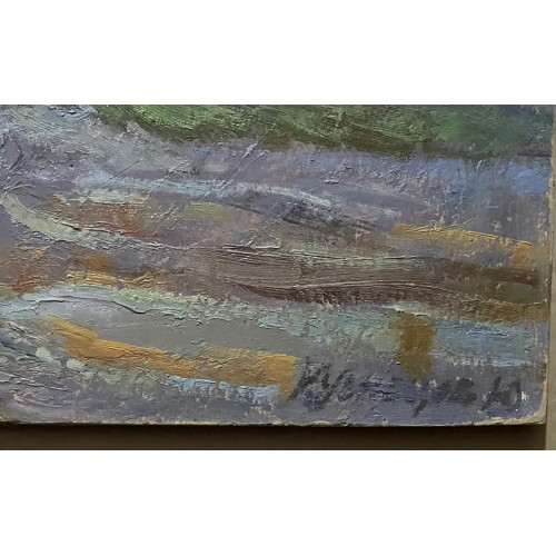 Картина Дождь 1974 год, художник Кузнецов Юрий Михайлович 