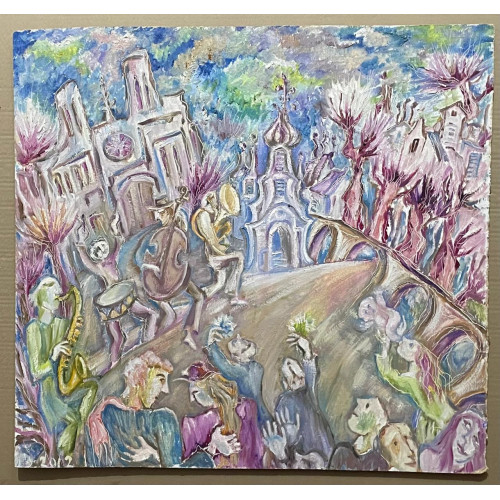 Картина Джаз у Notre-Dame , художник Эдельман Галина Самсоновна