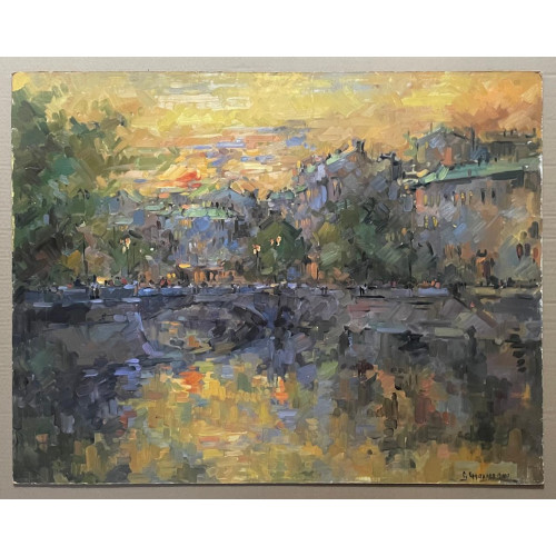 Картина Старый мост, художник Хрусталев Сергей Викторович