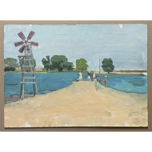 Картина Пляж у реки, художник Сергеев Николай Сергеевич