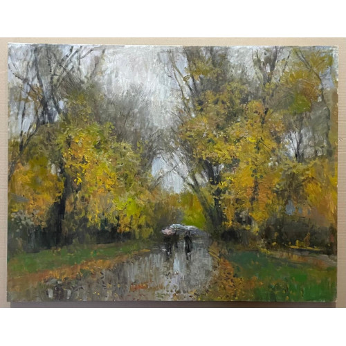 Картина Осенний дождь, художник Дёмин Андрей Леонидович