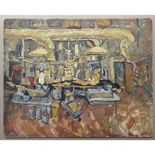 Картина Работы на заводе. Двусторонняя. , художник Расторгуев Евгений Анатольевич