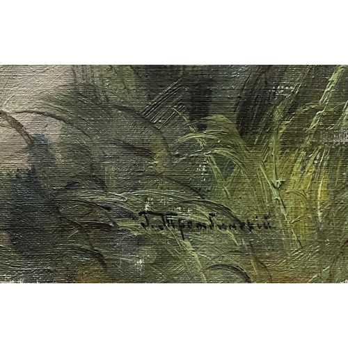 Картина Скамейка у реки, художник Неизвестный художник