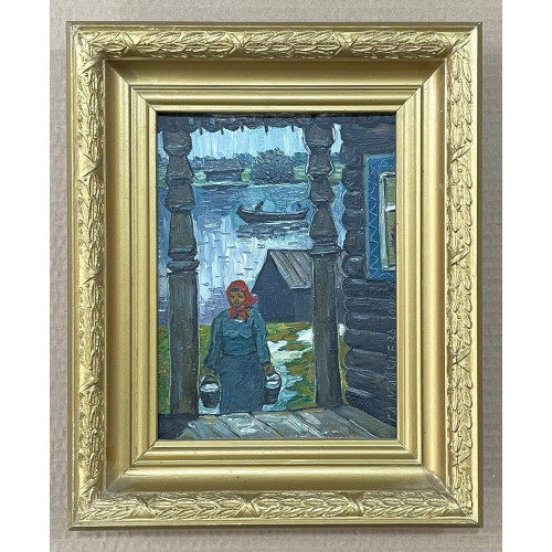 Картина Домик у Белого моря, художник Мальцева Галина Александровна