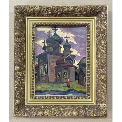 Картина Храм в Карелии, художник Мальцева Галина Александровна