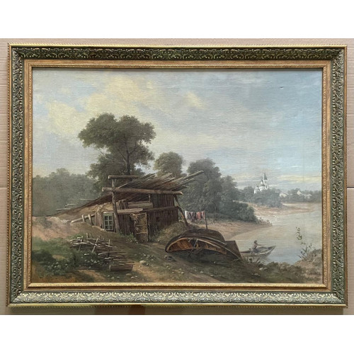 Картина Рыбацкая хижина. Медведевы. 19 век, художник Неизвестный художник