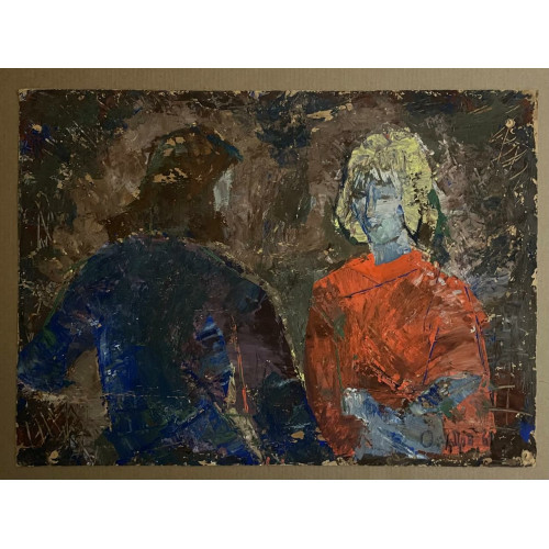 Картина Диалог 1961 г, художник Огурцов Игорь Александрович