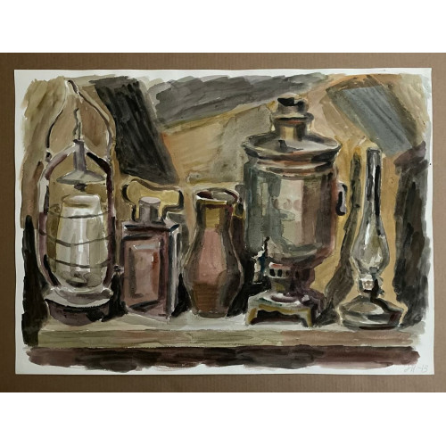 Картина Полка на чердаке, художник Жарёнова Элеонора Александровна