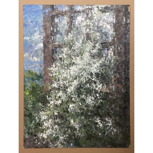 Картина Клематисы, художник Хрусталев Сергей Викторович