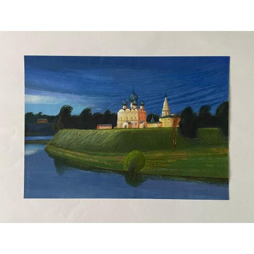 Картина Чистый воздух рядом с церковью, художник Григорьев Александр Ефимович