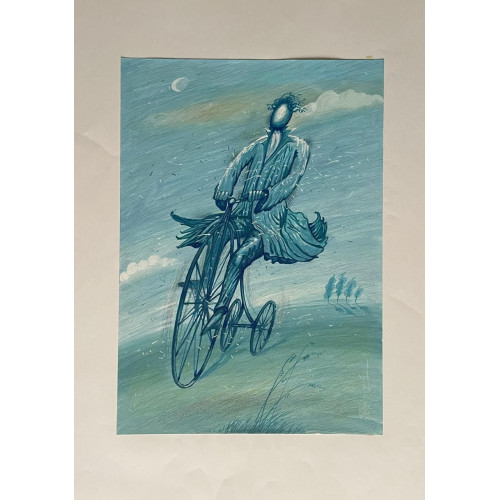 Картина На велосидепе, художник Григорьев Александр Ефимович