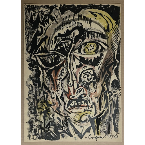 Картина Лицо 1965 год, художник Смирнов Алексей Глебович (фон Раух) 