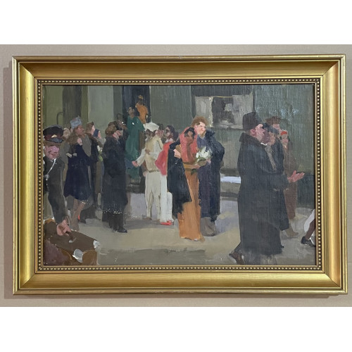 Картина На выставке, художник Волкова Марина Исаевна