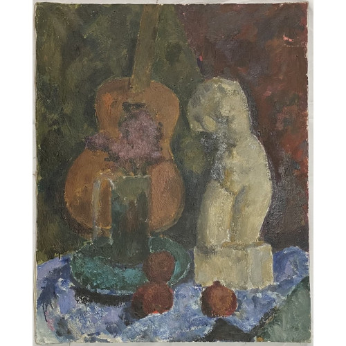 Картина Натюрморт с гитарой и бюстом, художник Мичри Александр Ильич