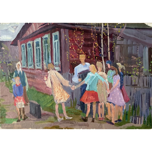 Картина Гармонист молодой, художник Тихомирова Ольга Вячеславовна