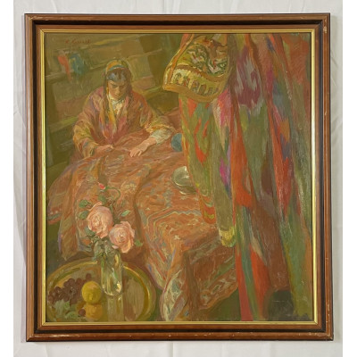 Узбечка за вышивкой