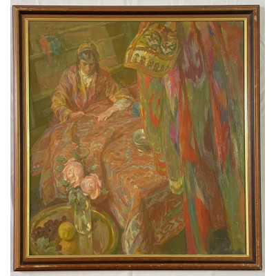 Узбечка за вышивкой