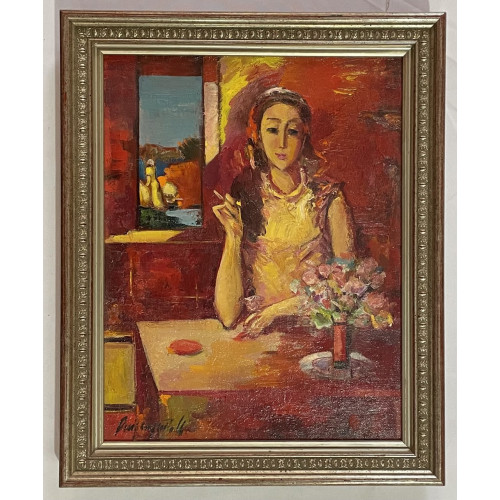 Картина Красный интерьер, художник Балаян Альберт Арменакович