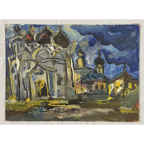 Картина Вечерний звон 1975 год, художник Ишутин Владимир Иванович