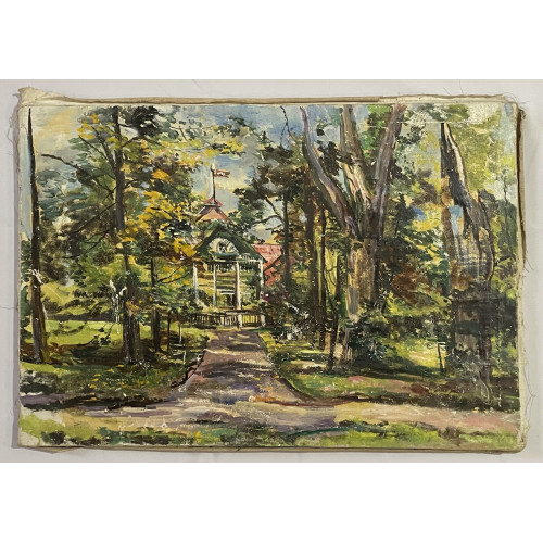 Картина Дачный домик среди деревьев, художник Радимова Татьяна Павловна