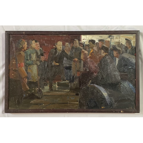 Картина Выступление перед рабочими, художник Никонов Михаил Федорович