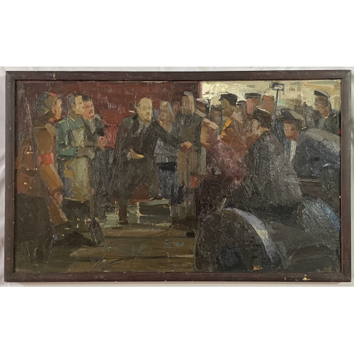 Картина Выступление перед рабочими, художник Никонов Михаил Федорович