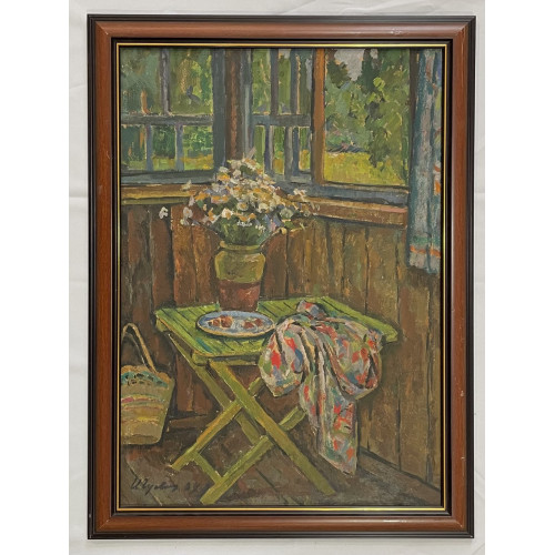 Картина Цветы и платок на столе, художник Гурвич Иосиф Наумович