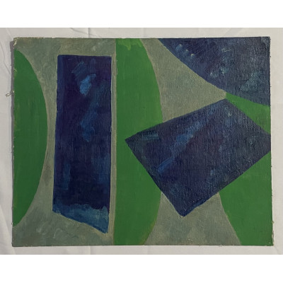 Абстракция с синей геометрией