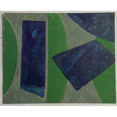 Абстракция с синей геометрией