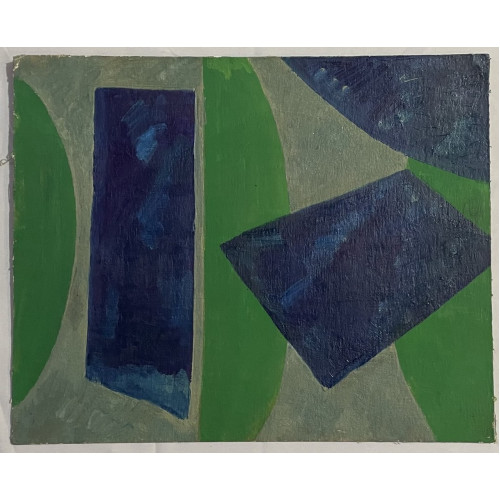 Картина Абстракция с синей геометрией, художник Ротанов Николай Михайлович