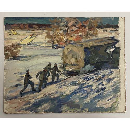 Картина В труде, художник Севостьянов Геннадий Кириллович