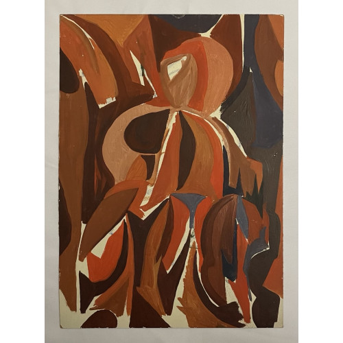 Картина Образ в красных тонах, художник Смирнов Алексей Глебович (фон Раух) 