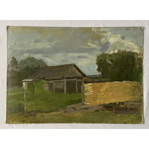 Картина Поленница, художник Сергеев Николай Сергеевич