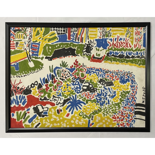 Картина Клумба утопает в цветах, художник Усачев Анатолий Андреевич 